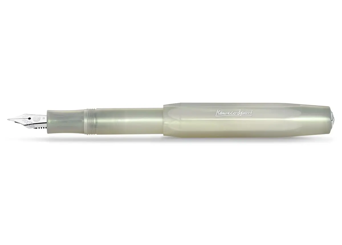 Kaweco LUNAR SPORT Caneta-tinteiro verde claro I Caneta reservatório premium com ponta de aço para cartuchos de tinta 13 cm Ponta: F (fina) - 1