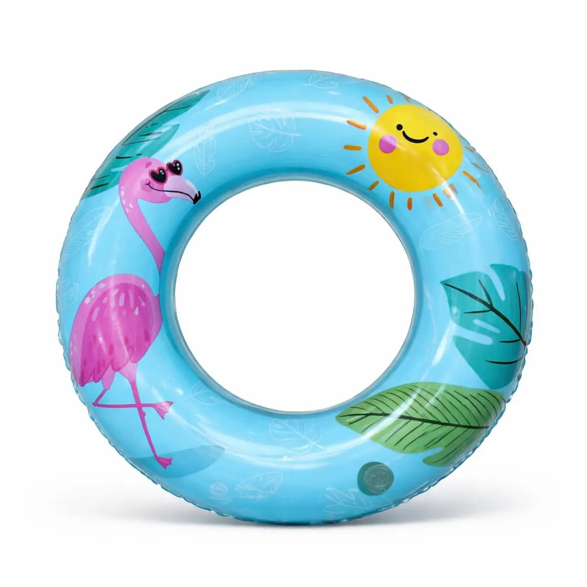 Boia Piscina Infantil Flamingo Tropical Azul PVC Resistente Praia Verão