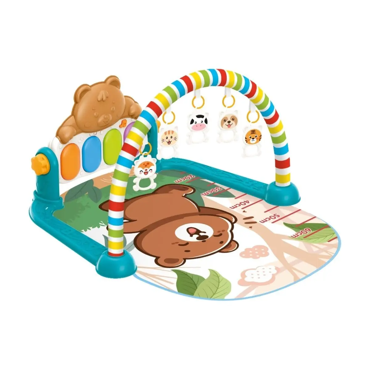 Tapete De Atividades Para Bebê Ginásio Piano Musical 5 Brinquedos Interativo Happy Maxi Baby (Verde)