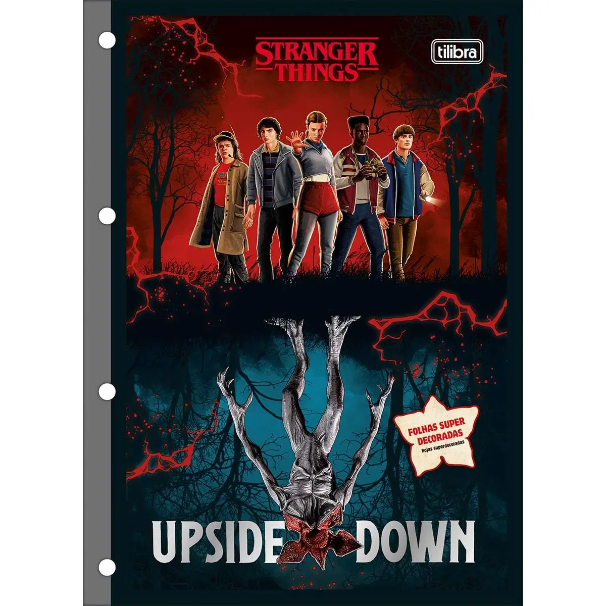 Tilibra - Refil Tiliflex para Caderno Argolado Universitários Stranger Things 80 Folhas