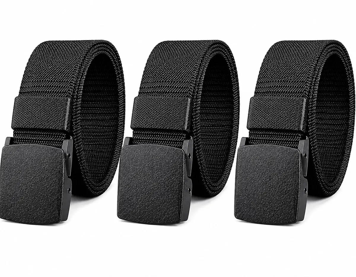 Kit 3 Cintos Táticos Militares Ajustáveis Fivela Automática | 120 cm x 4 cm, Elastano e Poliéster, Uso Militar e Camping, Ajustável, Airsoft e Trilha