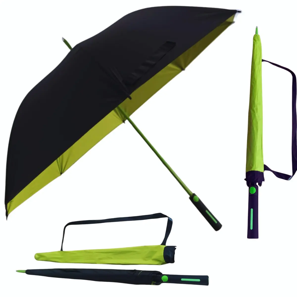 Guarda Chuva Automático Grande | Reforçado, Hiper Repelente à Água, Fibra de Vidro UltraFlex | Tecido Resistente, Proteção UV 100%, Resistente ao Vento | Perfeito para Chuva e Sol