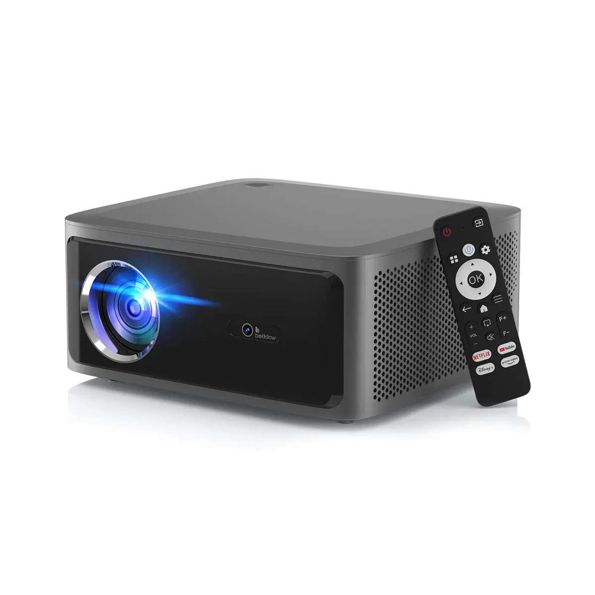 Projetor Full HD 4K 1080P 1000 ANSI Netflix Oficial, Foco Automático, Cinema em Casa com Alto-Falante e Remoto, GOKOCO bettdow AC1071 Projetores, Android 13, Wi-Fi 6 Bluetooth 5.0