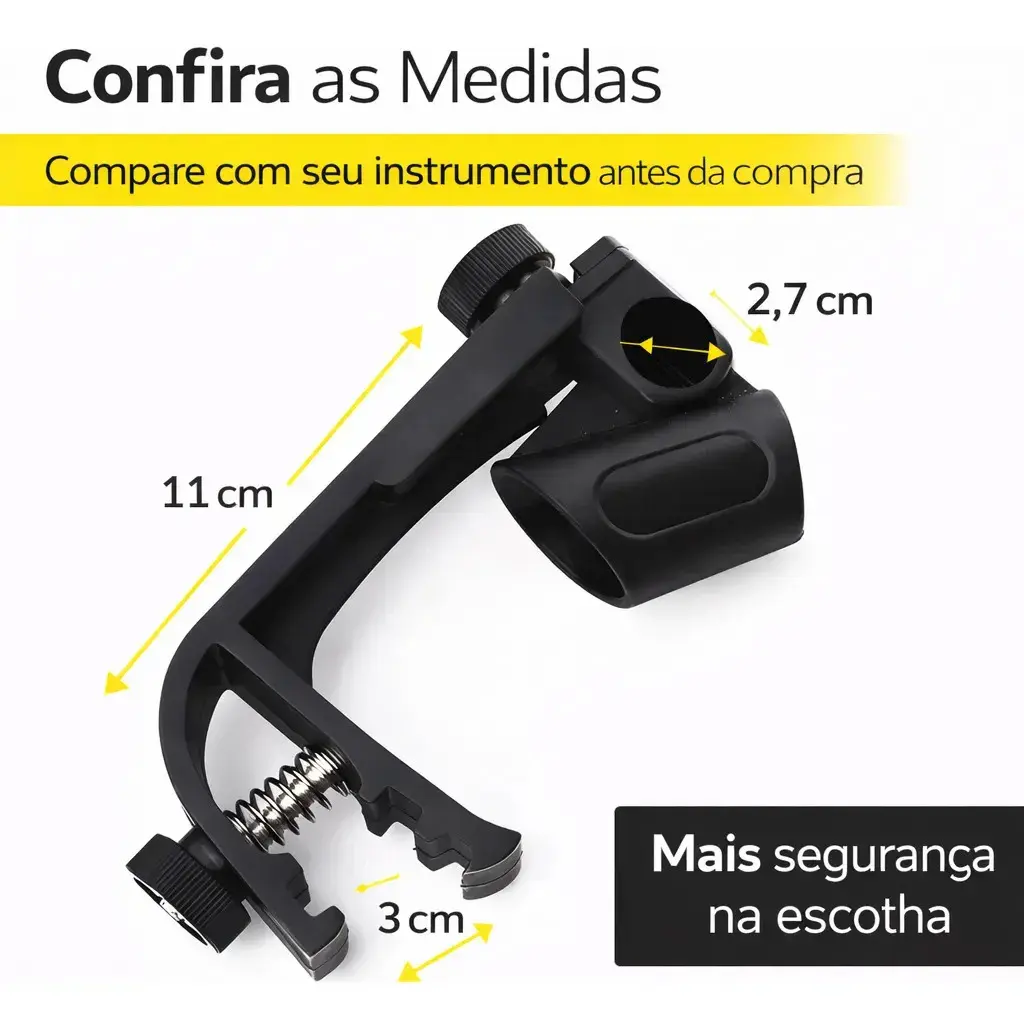Par de Suportes Clamp para Microfone Dc Music, com Ângulo Ajustável, para Bateria e Percussão thumbnail 4