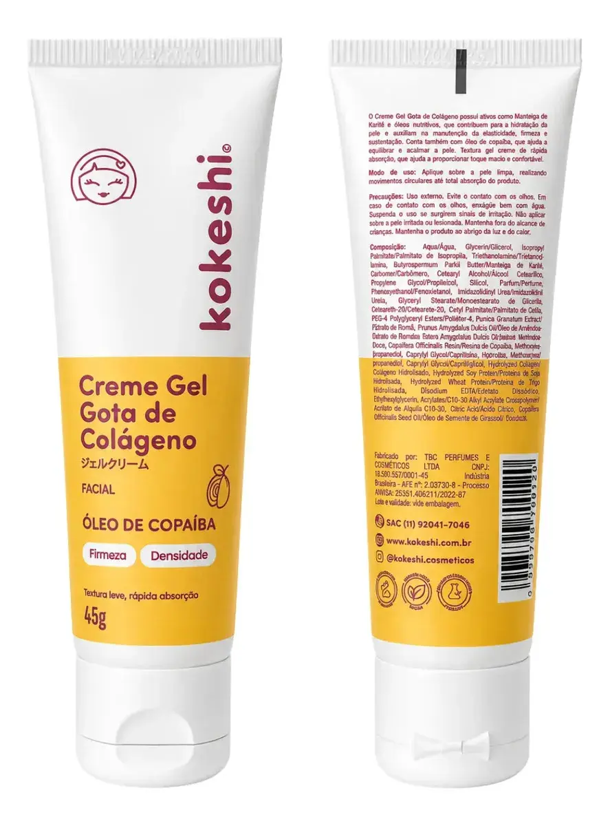 Kokeshi Gota de Colágeno Creme Gel Regenerador Facial 45g thumbnail 2