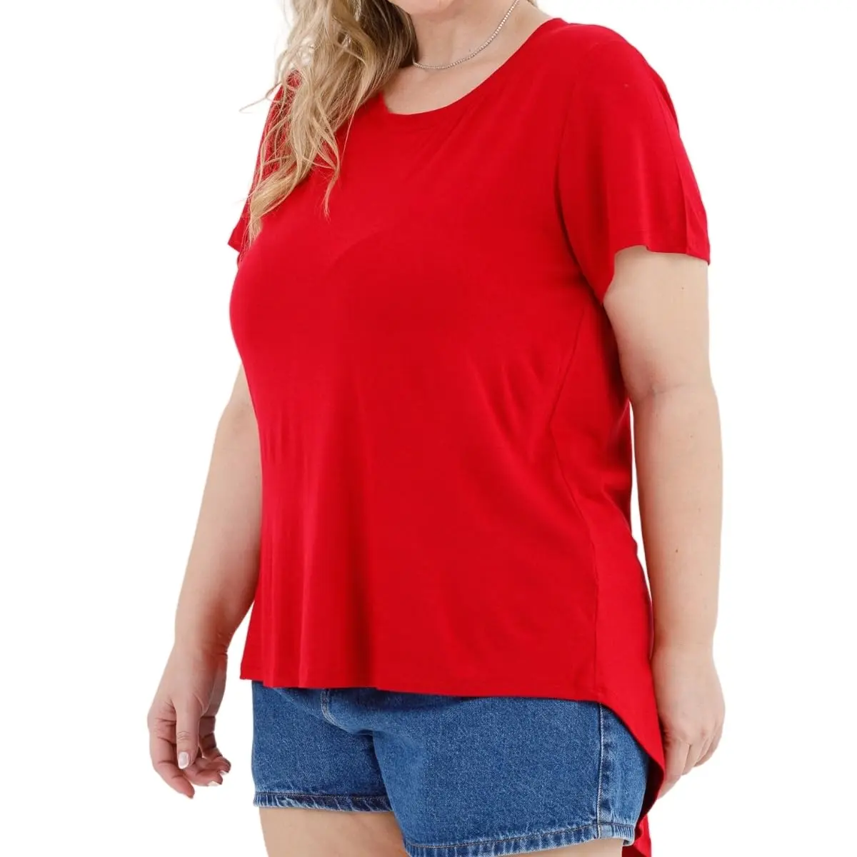 Blusa Long Line Tampa Bumbum Feminina Visco Lycra Lisa Básica e Esportiva Plus Size 3024A - 1