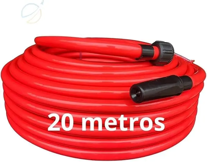 Mangueira De Jardim 20m Silicone 1/2 Parede 2mm Com Esguicho Regulável - 1