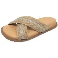 Chinelo Feminino Tira Palha X Strass Conforto Moderna Cacci - 1