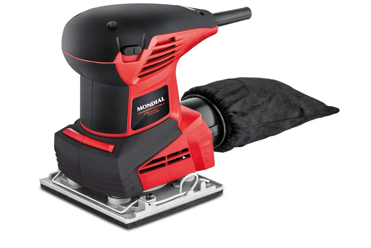 MONDIAL Lixadeira Orbital De 1/4 de Lixa, Vermelho, 250W, 110V - FLO-02