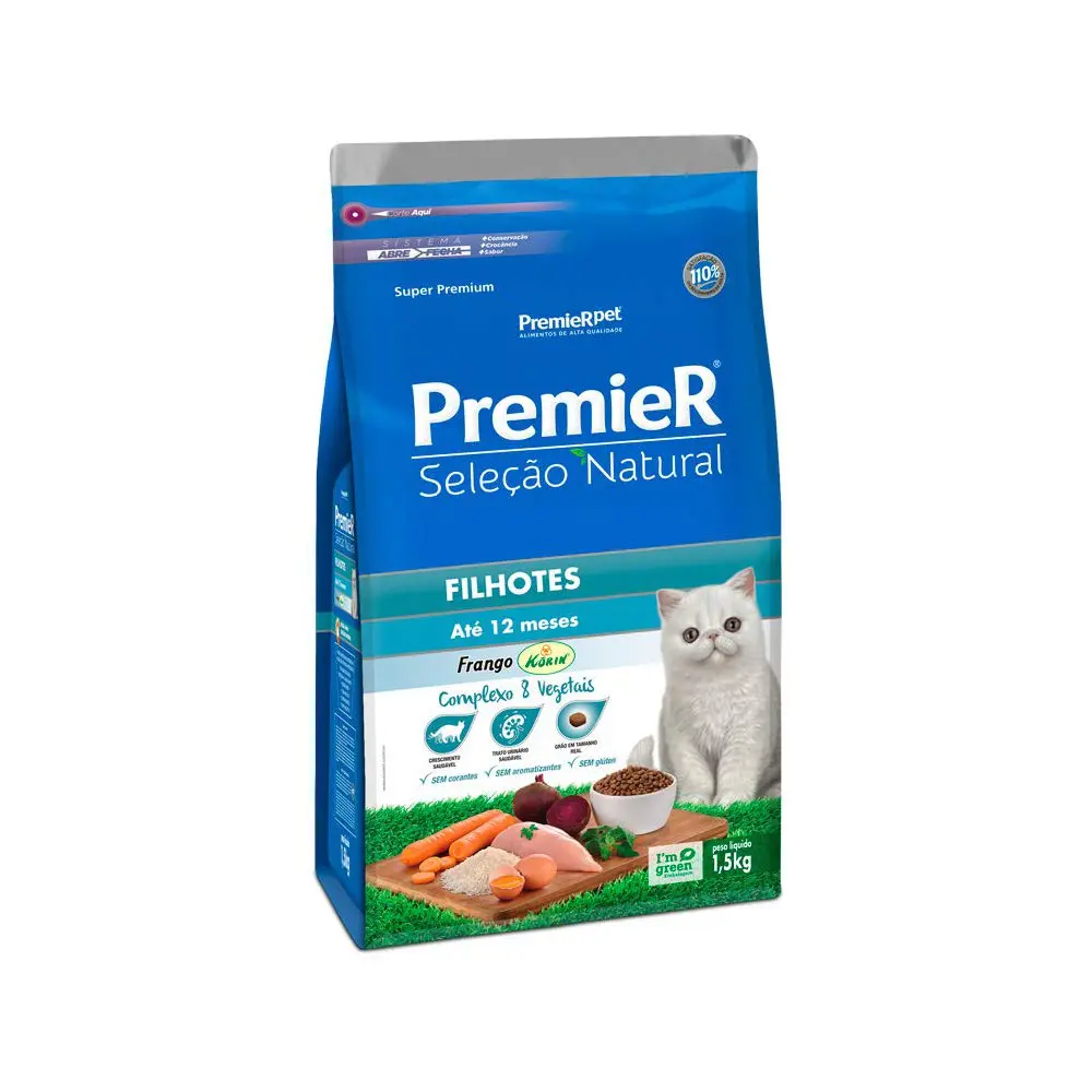Ração Premier Seleção Natural Gatos Filhotes - 1,5kg - 1