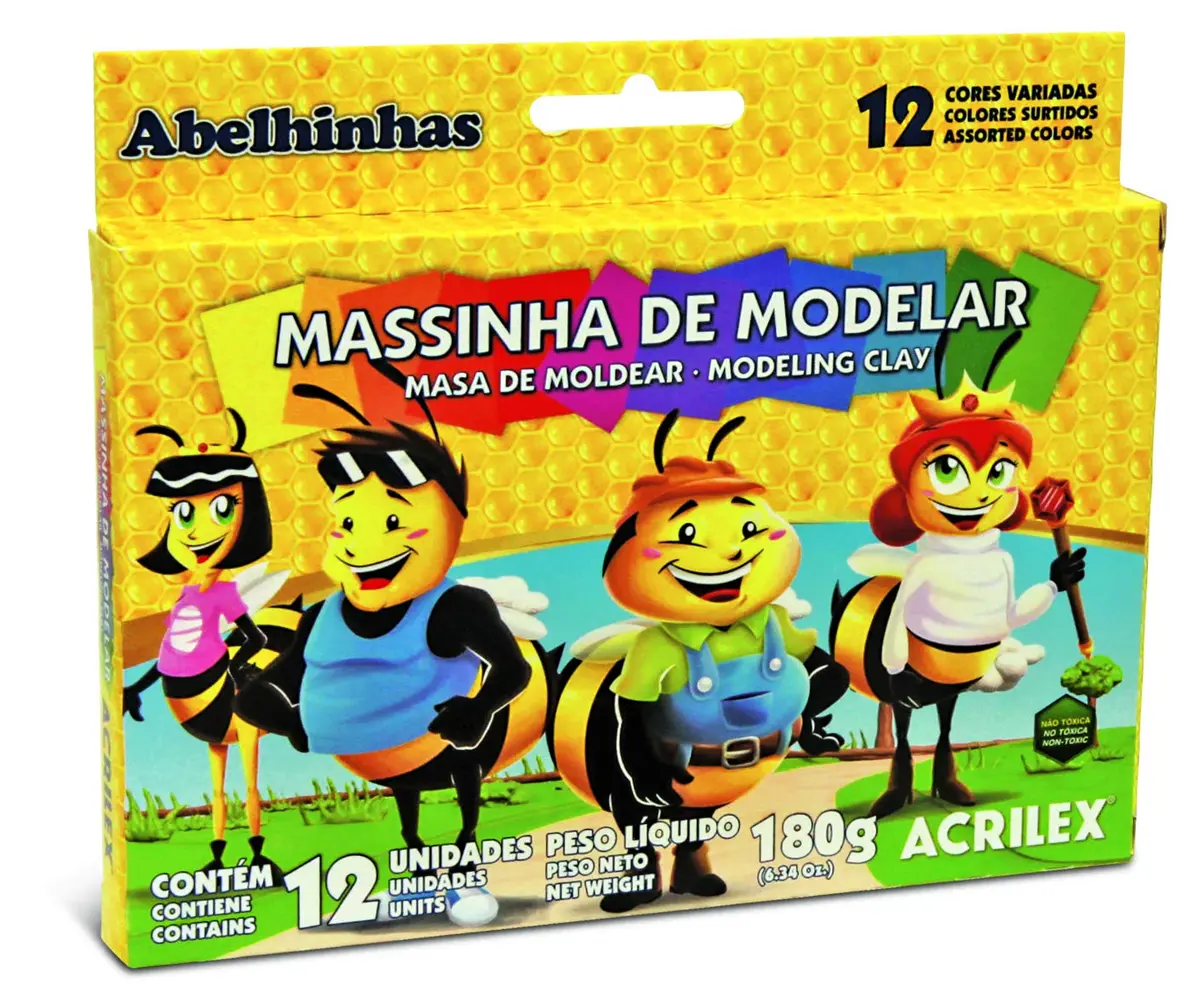 Massa de Modelar 12 Rolos Acrilex