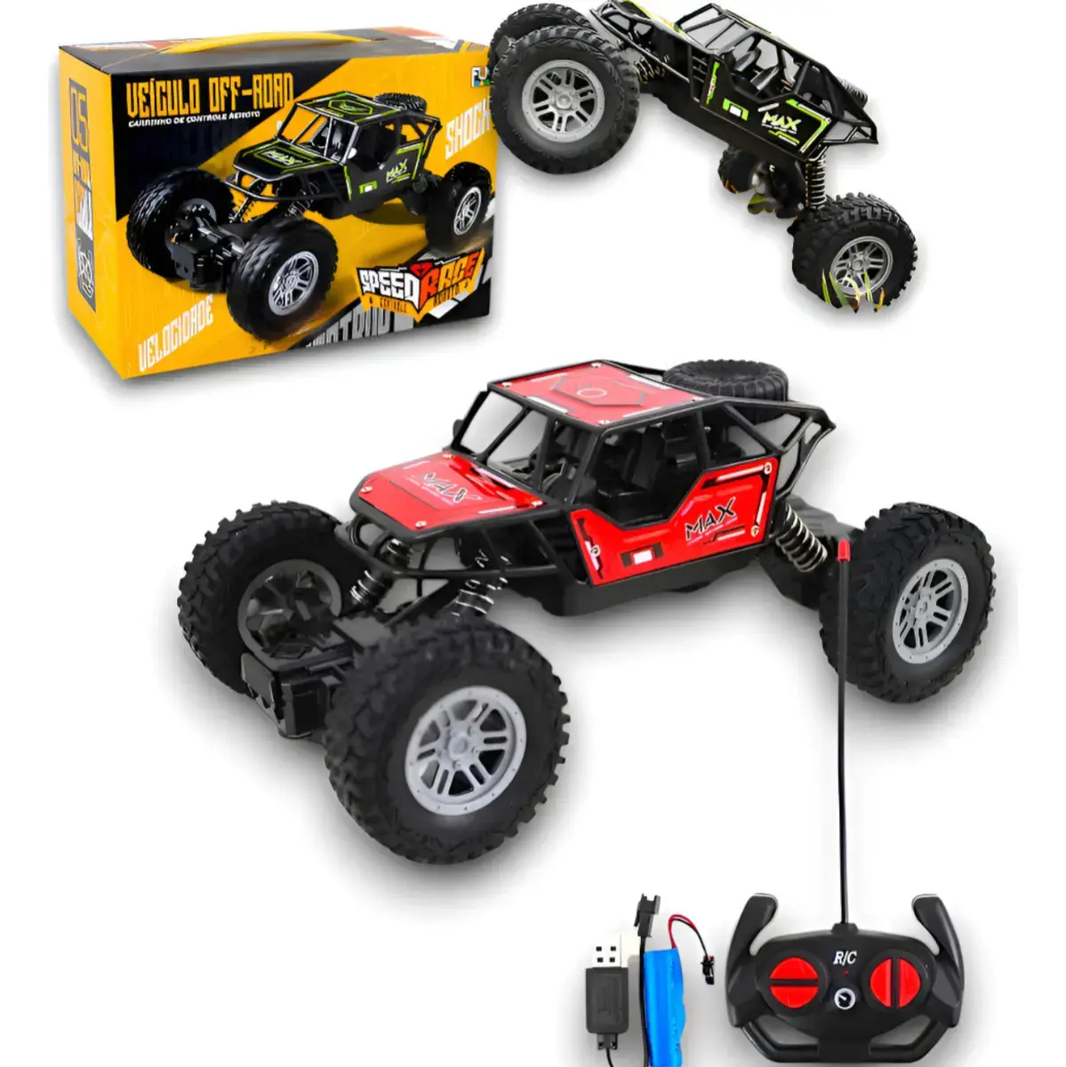 Carrinho de controle remoto Off Road 4X4 R/C Off-Road Monster Truck