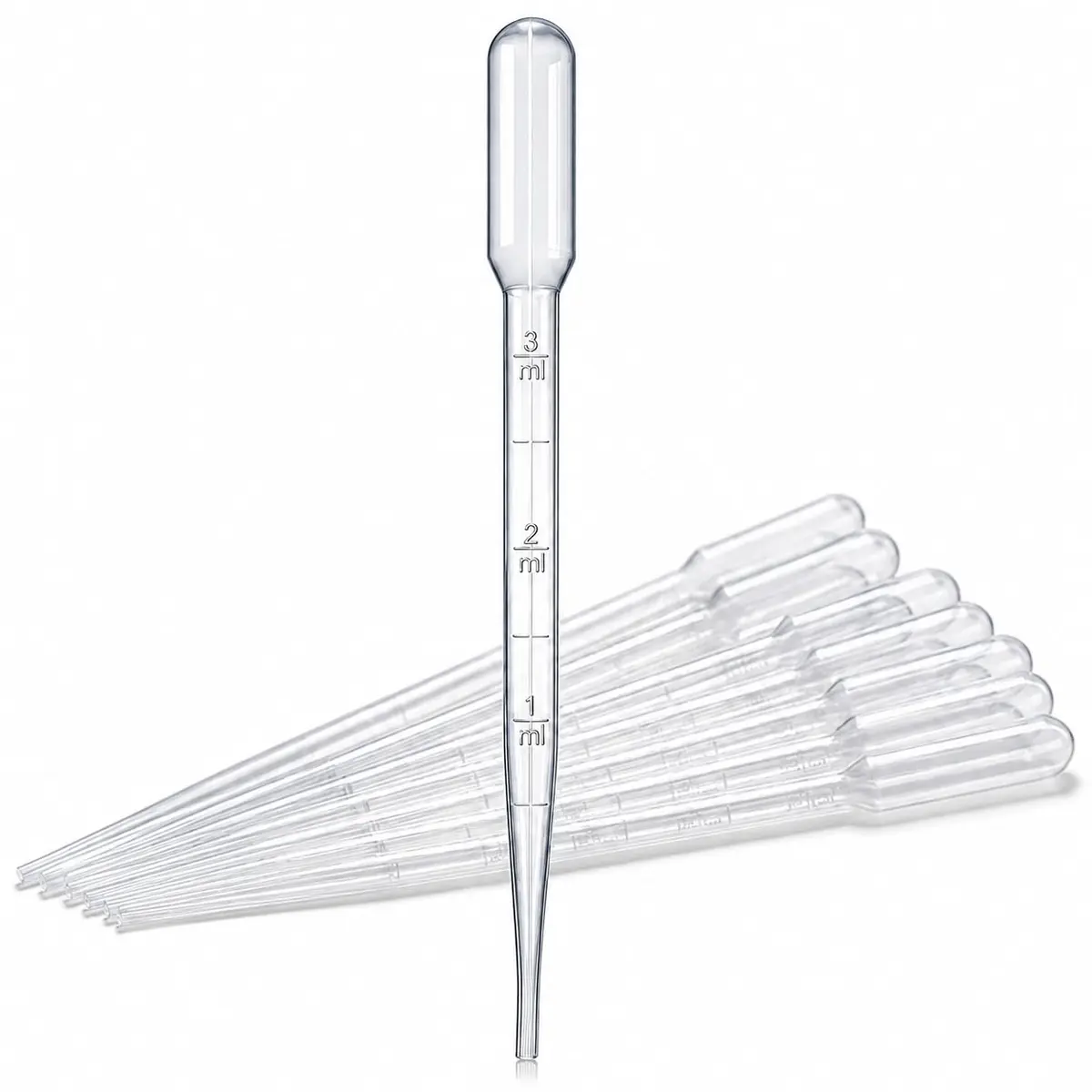 Pipeta Pasteur Plástica graduada 3ml Kit 100 Unidades