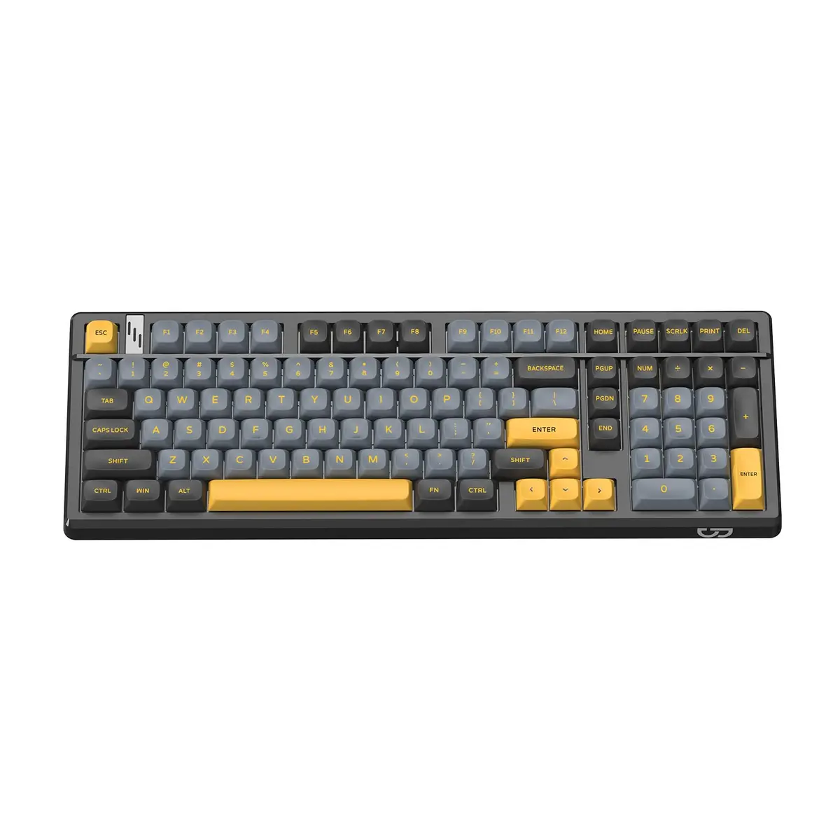 GOOJODOQ KM003 Teclado Mecânico Gamer 98% com Layout ABNT2, Cinza | BT5.0/2.4GHz/USB-C, Luzes LED RGB Arco-Íris, Swappable Teclado Mecânico com Junta, Interruptor linear para Win/Mac/Android - 1