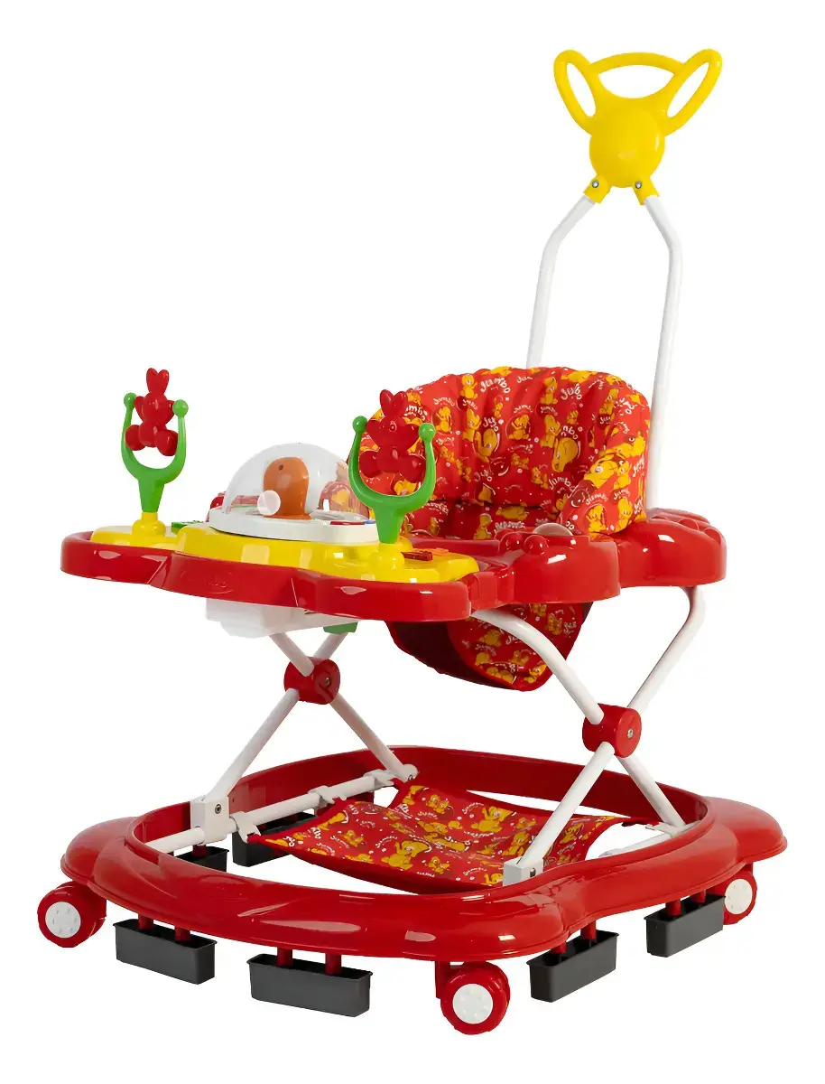 Andador Infantil Musical Para Bebê Megaluxo Jumbo Baby Cor Vermelho - 1