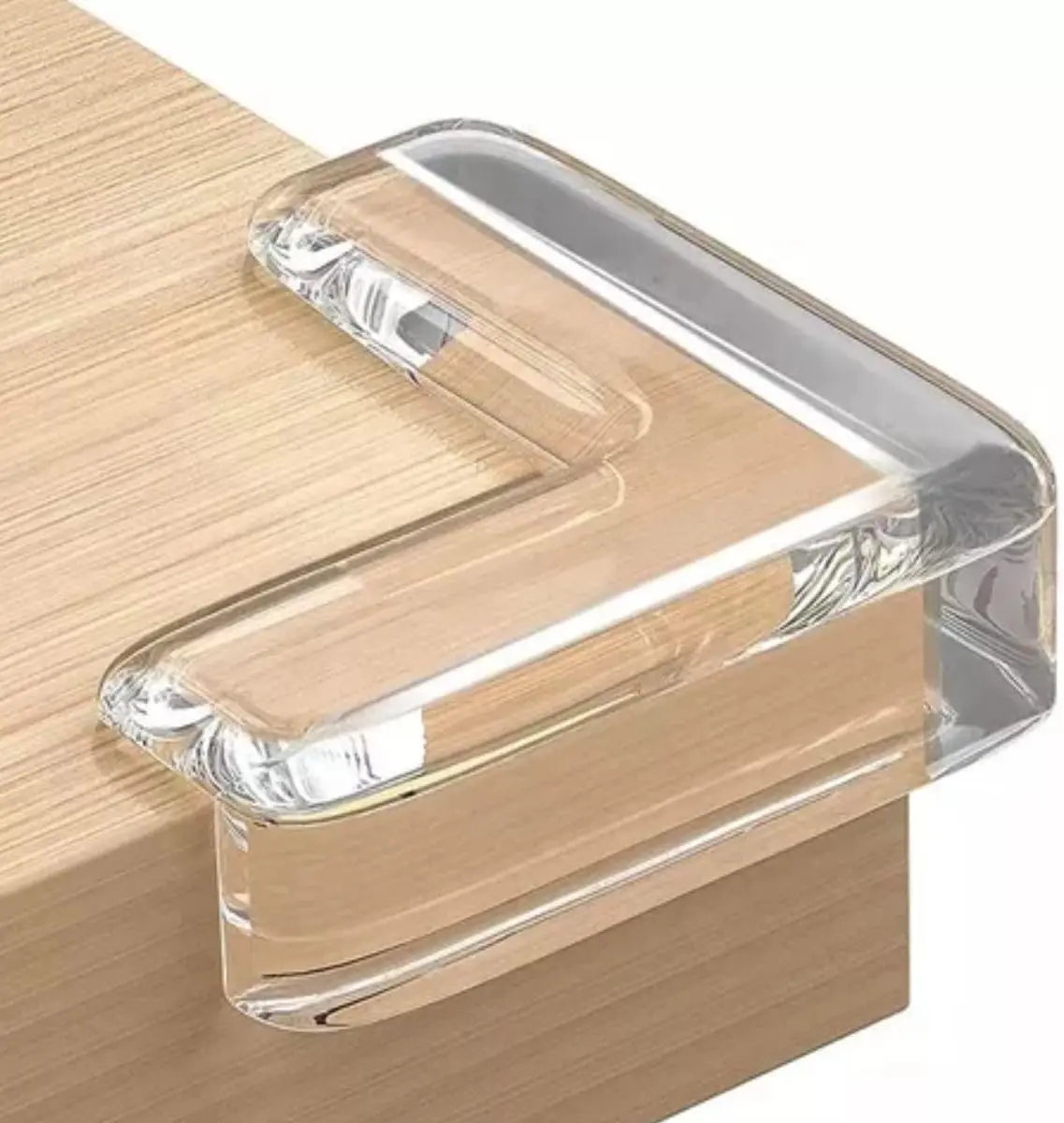 Protetor para Quina de Mesa de Silicone Transparente Segurança de Canto para Bebês e Crianças Proteção para Móveis Mesas Flexível Ideal para Casa (8)
