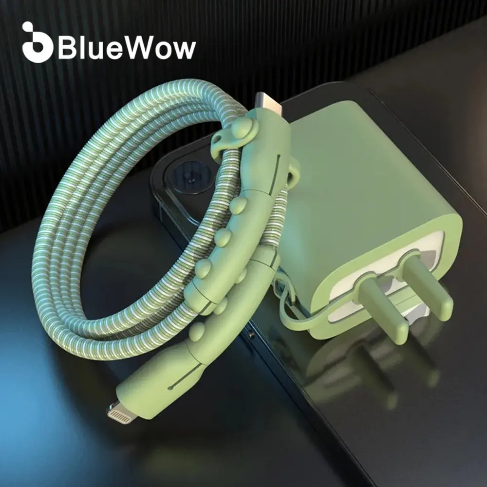 【 TOP1 】 BlueWow Hot Sale Charger Cover Protector De Cabo De Silicone Acessório iP-18/20w USB Plug Protetor Para Telefone Cable Line Protection Case . - 1