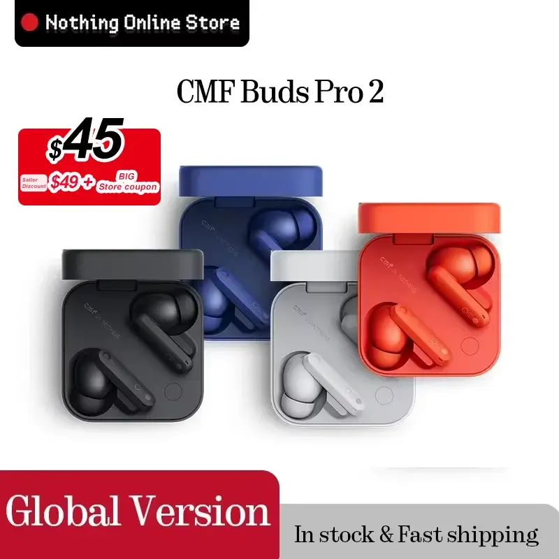 CMF Buds Pro 2 com cancelamento de ruído ativo híbrido de 50 dB 6 MICS HD - 1