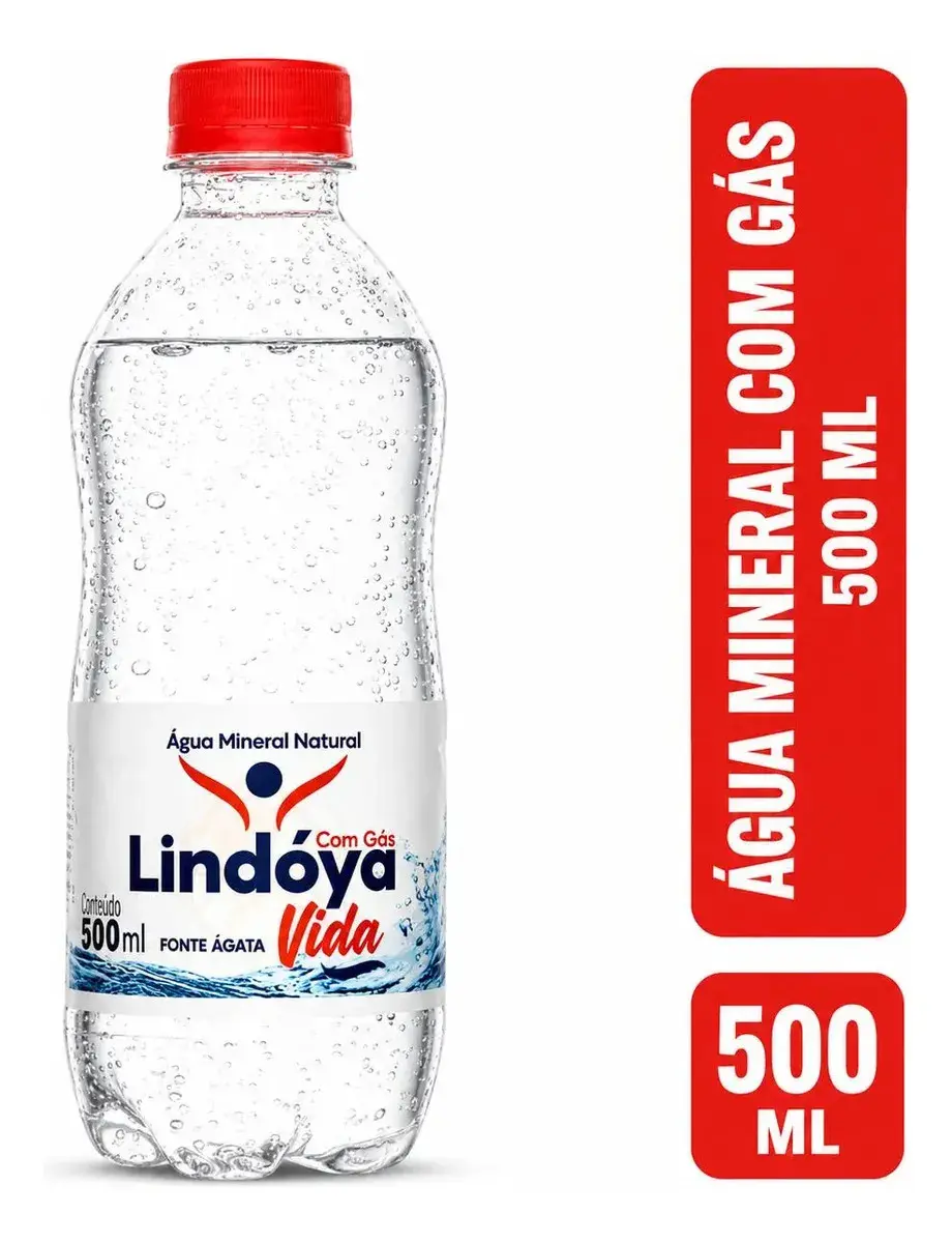 Água Mineral Com Gás Lindoya Vida 500ml 12un thumbnail 2