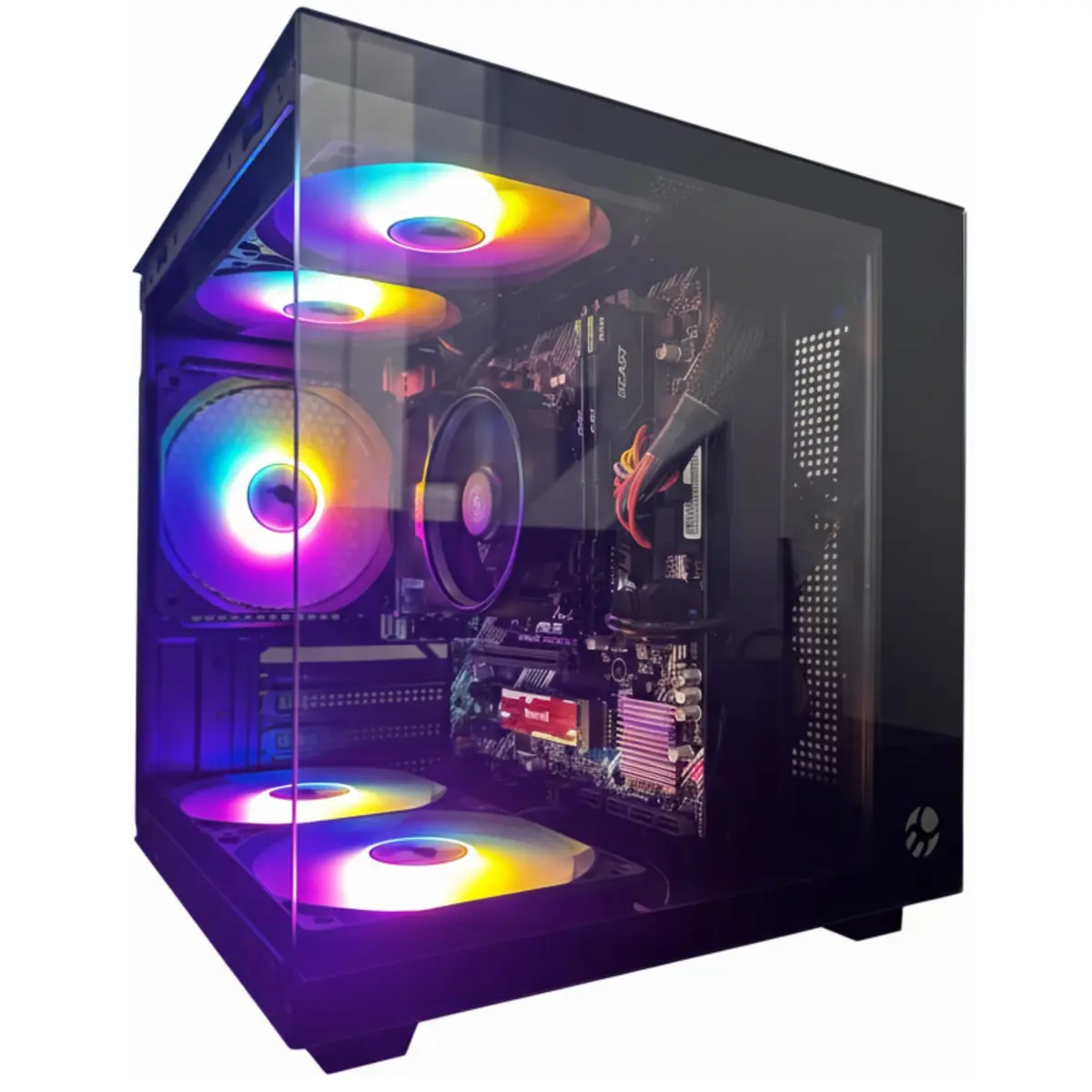 PC Gamer Ryzen 7 5700G, Placa mãe A520M, 16GB DDR4 3200MHz, SSD 480GB, Fonte 600W 80 Plus Bronze, Gabinete Aquario com 5 Fans RGB - 1
