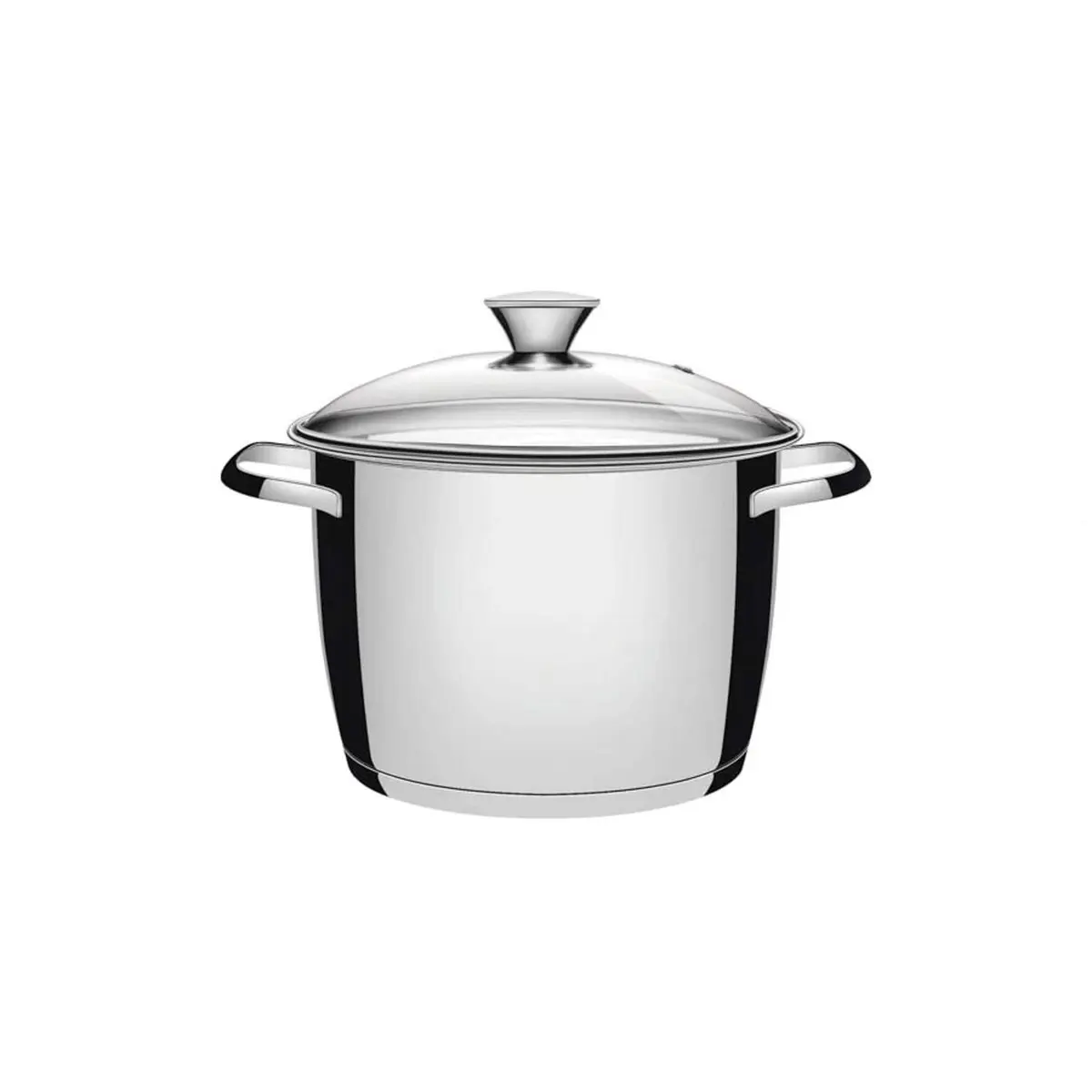 Caldeirão Tramontina Allegra em Aço Inox com Fundo Triplo e Tampa de Vidro 20 cm 4,4 L - 1