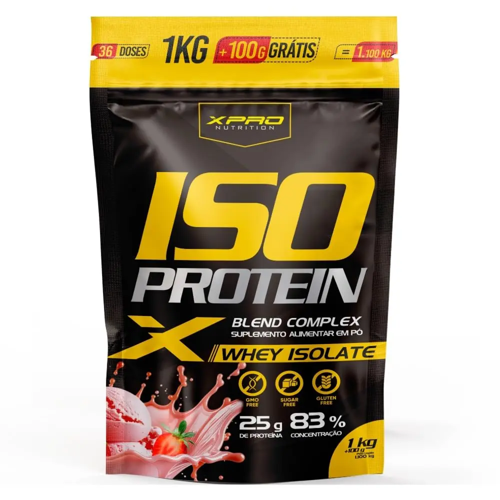 Whey Protein Iso Protein Blend Complex - XPRO Nutrition (1,1Kg, Morango)