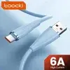[Moedas R$2] Toocki x35 silicone usb tipo c cabo 6a carregamento rápido  - 1
