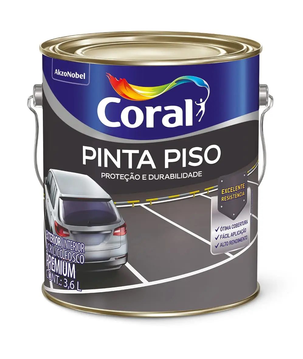 PINTA PISO VERDE QUADRA 3,6L - CORAL - 1