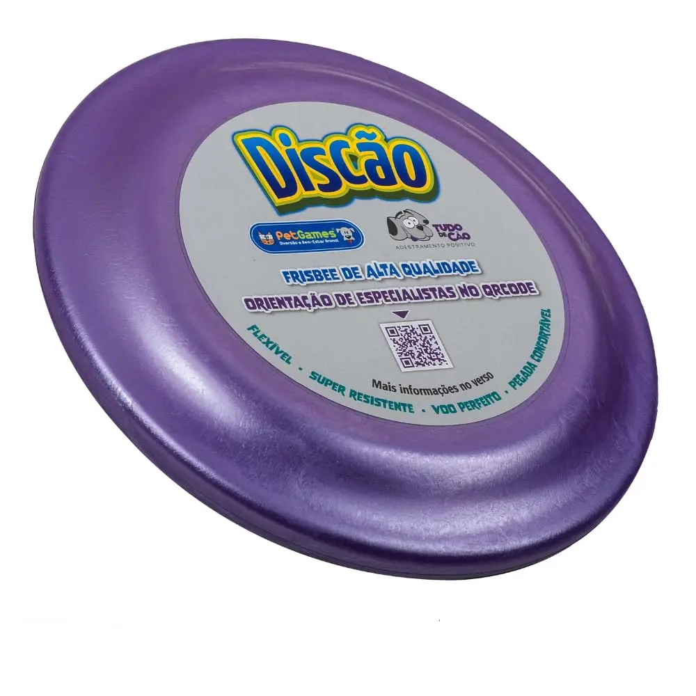 Pet Games Brinquedo Disco Voador Frisbee Durável E Macio De Atividades Ao Ar Livre E Treinamento Para Cães- Discão Roxo