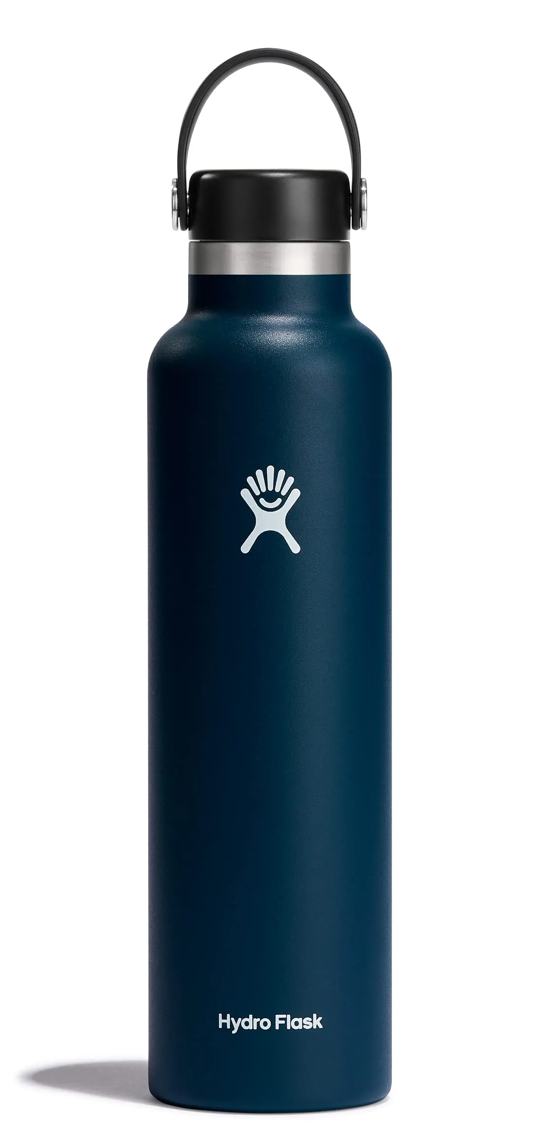 Hydro Flask Tampa flexível padrão índigo 680 g | Aço inoxidável, à prova de vazamento, compatível com porta-copos – isolamento frio 24 horas e quente 12 horas – índigo