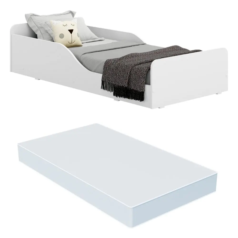 Cama Infantil Montessoriana com Colchão Incluso 70 x 150 cm Melissa Multimóveis Fg2958 Branca