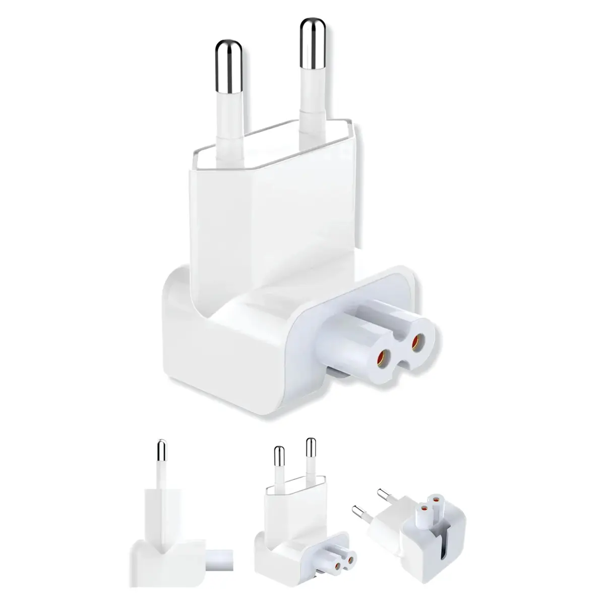 Plug Tomada Adaptador Para Carregador de Macbook, iPhone, ipad. Padrão Brasileiro EU (1 Unidade) (Branco)
