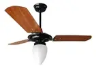 Ventilador de Teto com 3 Pás MDF Mogno 1,1m Preto - 1