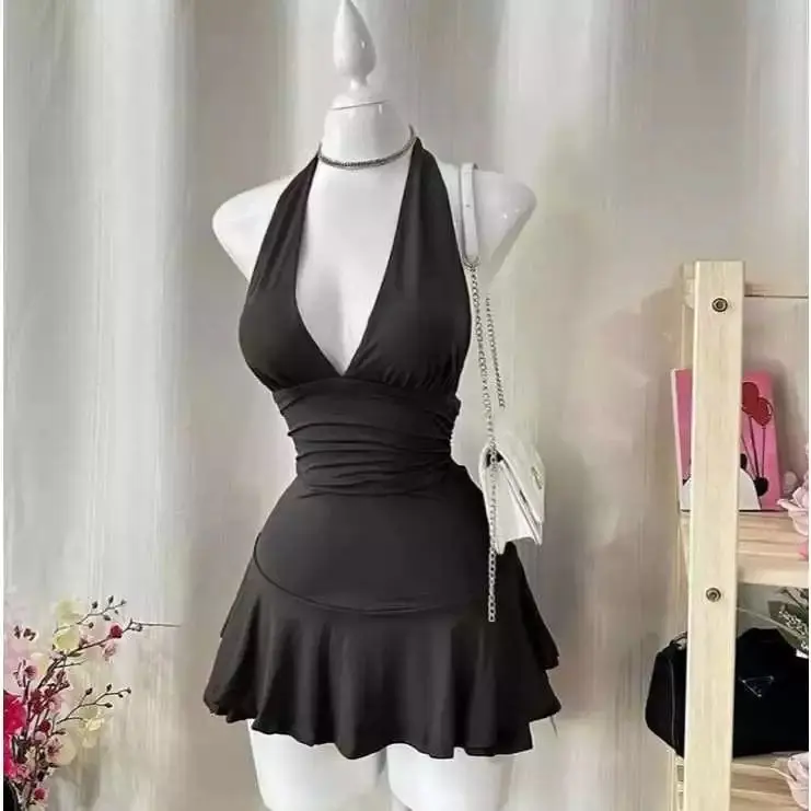 Vestido Decote Em V Com Babado Super Confortável Suplex Premium ( ELAINE )