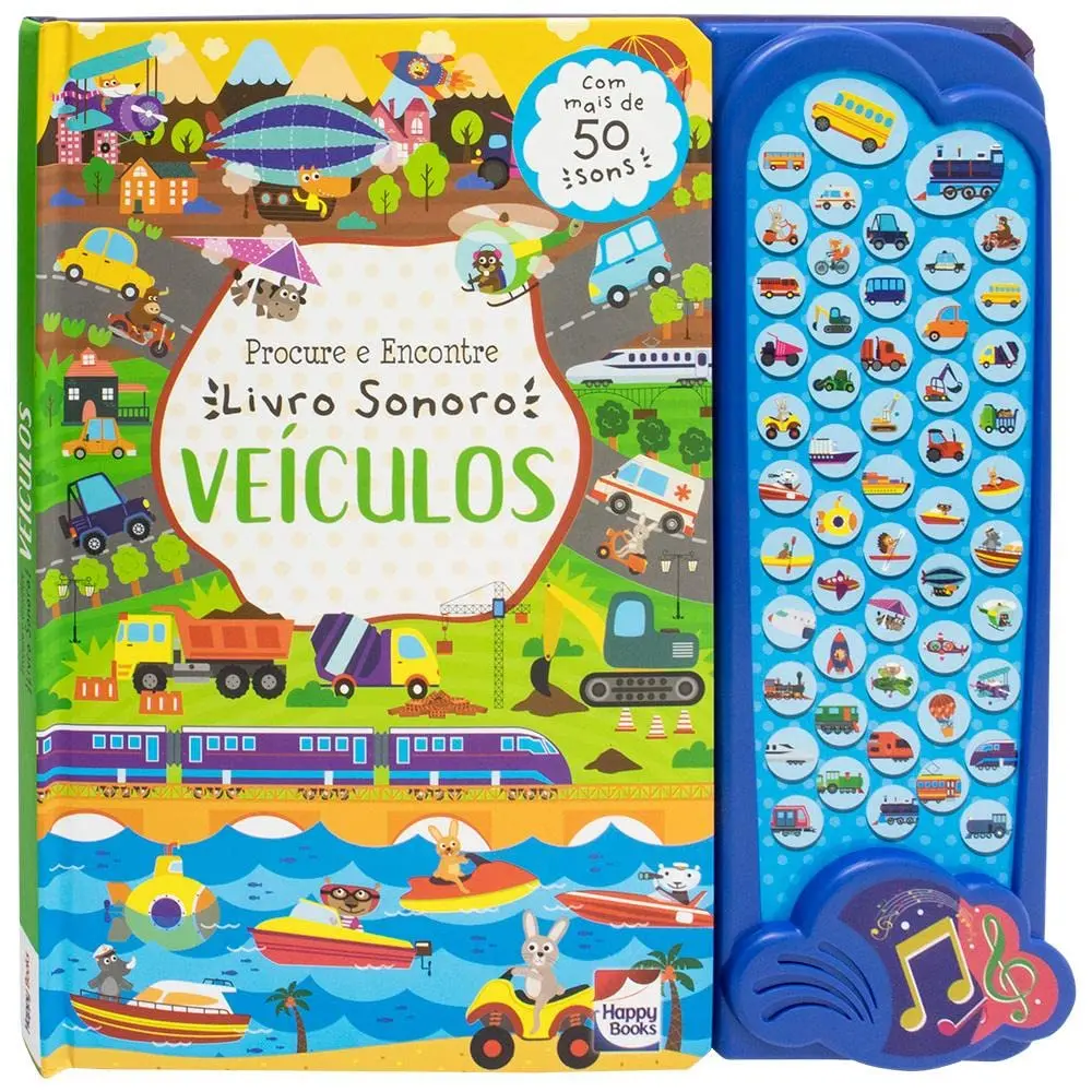 Procure e Encontre - Livro Sonoro: Veículos - 1