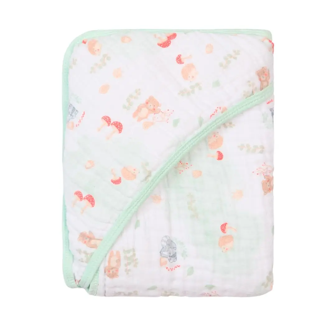 Toalha de Banho Soft Papi com Capuz De Canto 80Cm X 80Cm, Estampado