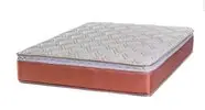 Colchão Queen Size Luckspuma Madri com Molas Bonnel e Pillow Top 30x158x198cm - Rústico Marrom/Branco - 1