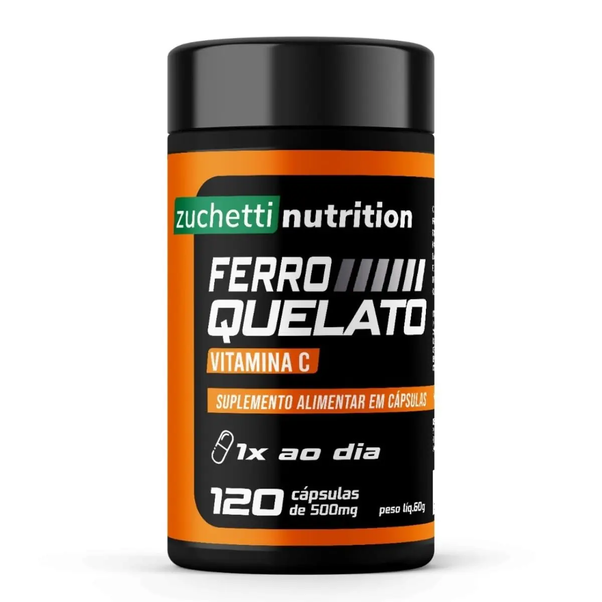 Ferro Quelato Bisglicinato 34mg 120 Cápsulas Vitamina C 200mg Zuchetti nutrition