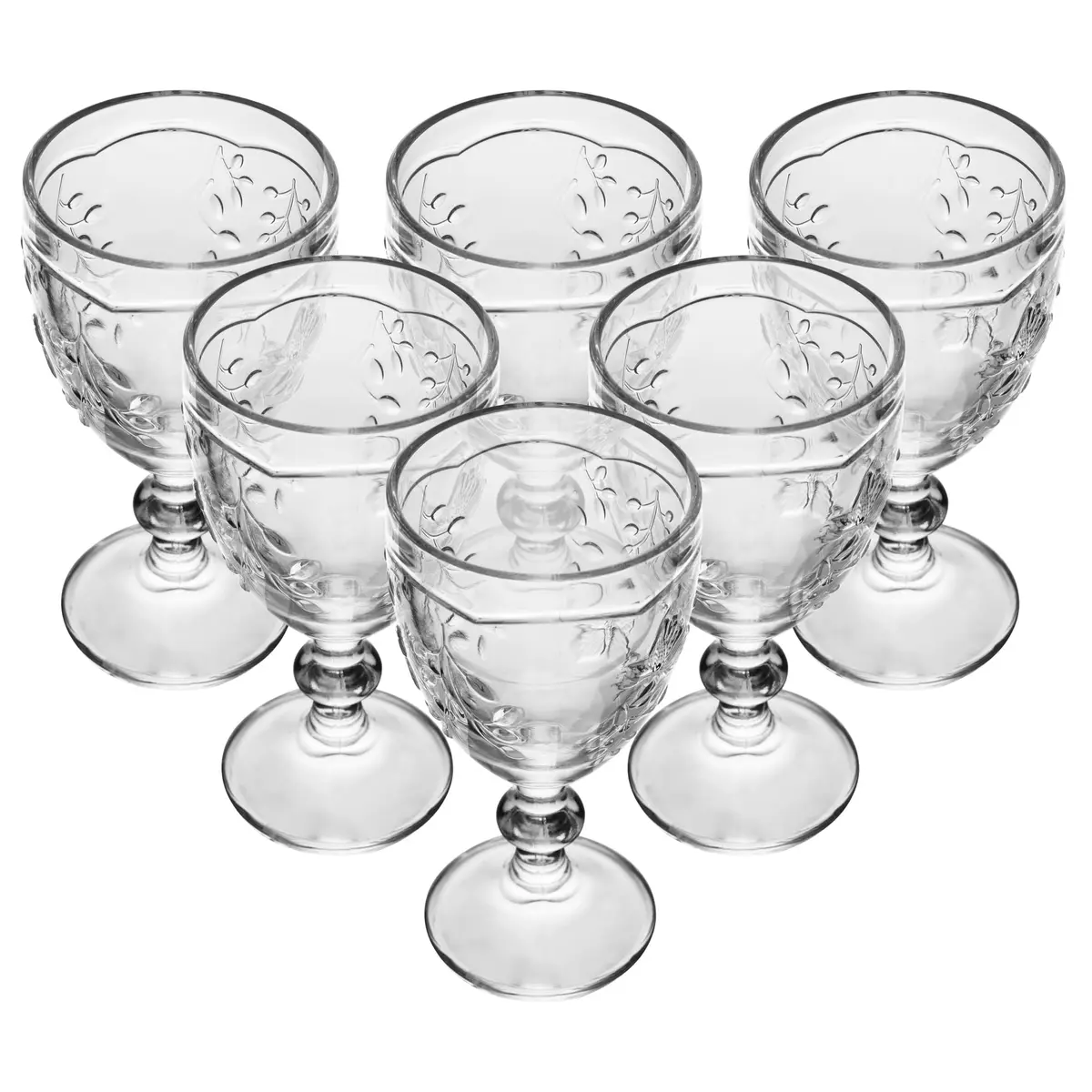 LYOR - Conjunto 6 Taças de Água New Butterfly 360ml Cristal Ecológico