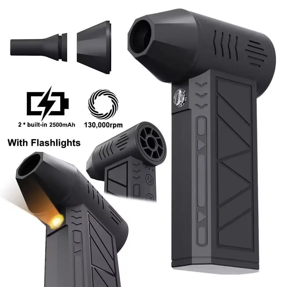 Soprador + Aspirador De Pó 2 em 1 De Ar Sem Fio Mini Turbo Super Poderoso De 130000 Rpm Ventilador - 1