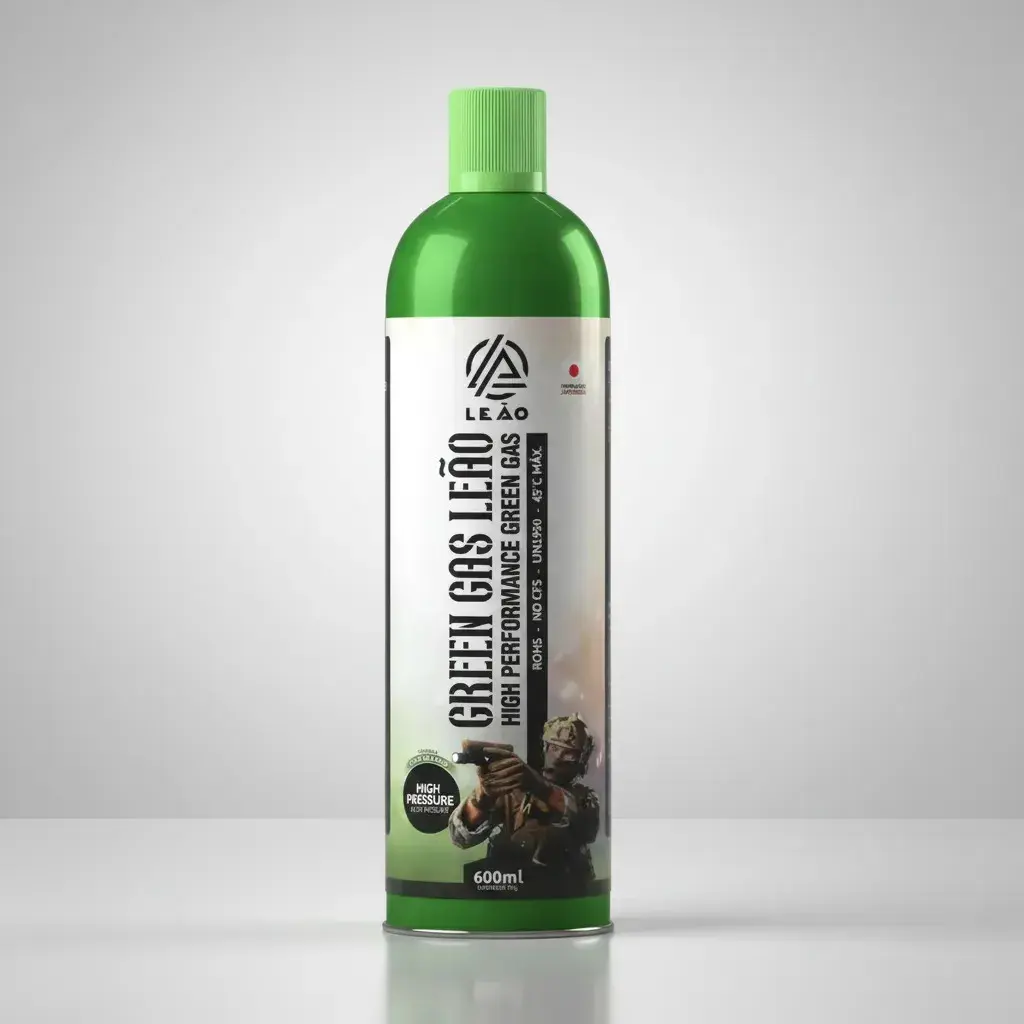 Green Black Power Gas P/ Airsoft C/ Silicone 600ml Cor Verde thumbnail 4