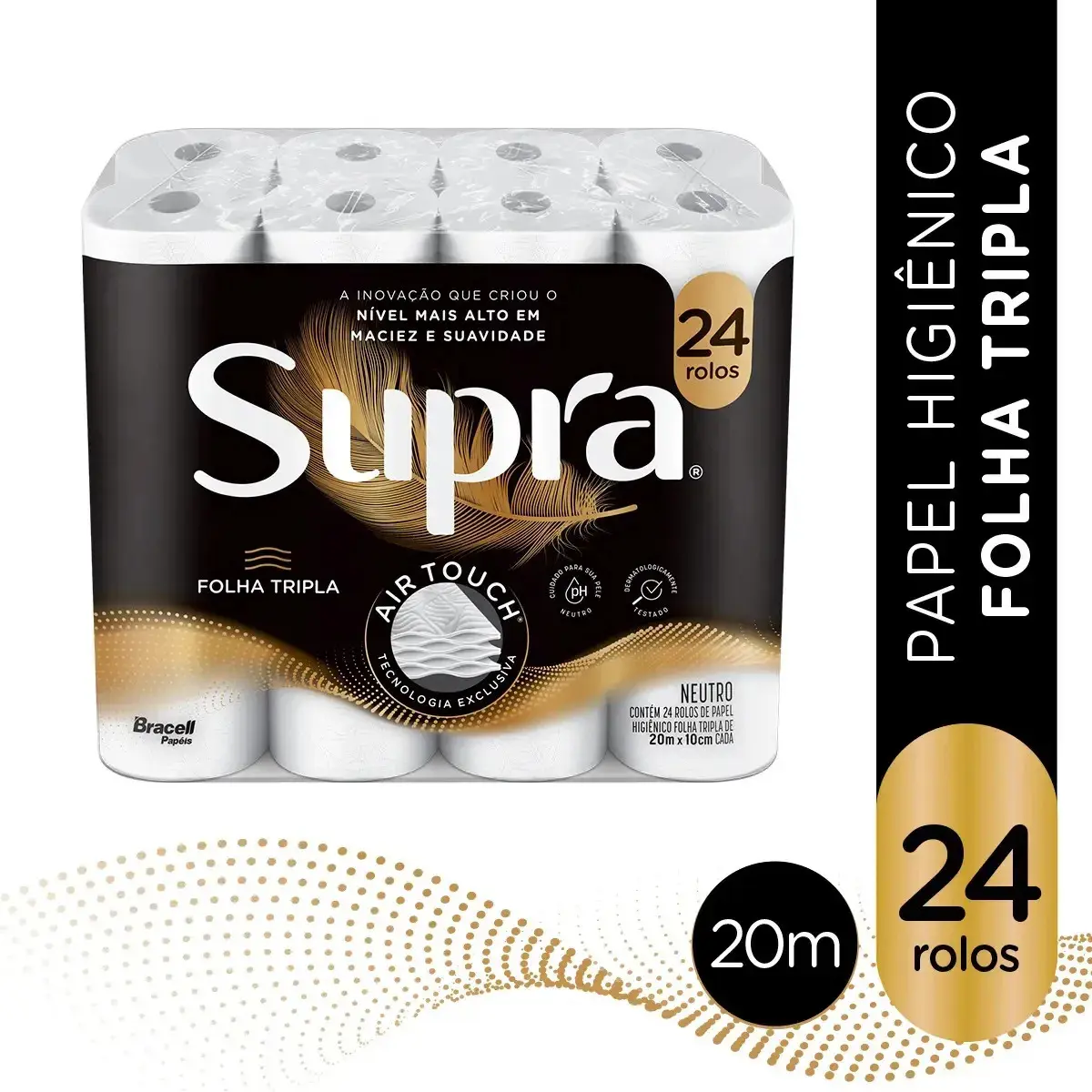 Papel Higiênico Supra Folha Tripla 24 Rolos thumbnail 2