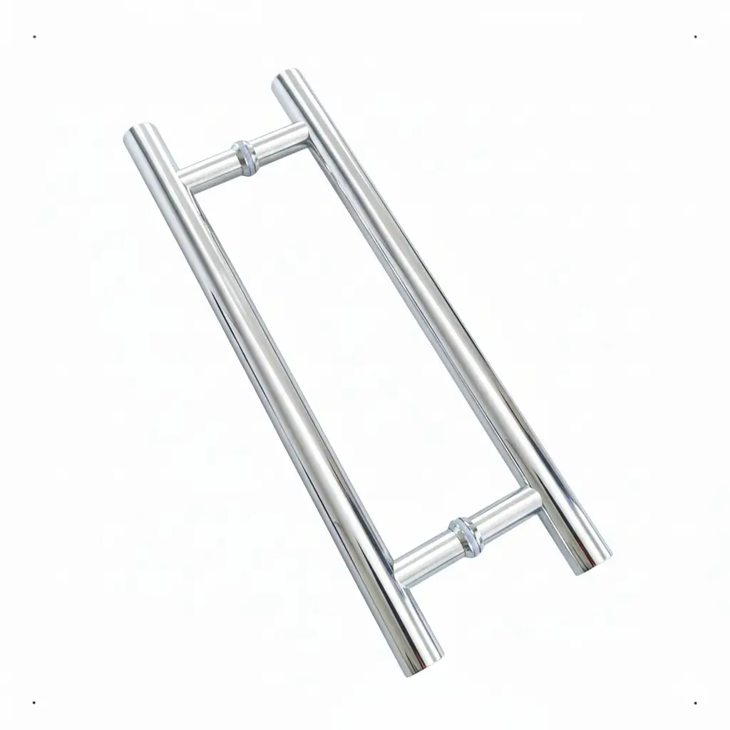 Puxador Redondo Aço Inox 40cm Portas Madeira/vidro Polido Alto Brilho