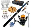 Kit de Pesca c/ Vara de Pesca Telescópica, Molinete WP 1000, Maleta, Isca artificial Camarão + Ração e Acessórios - 1