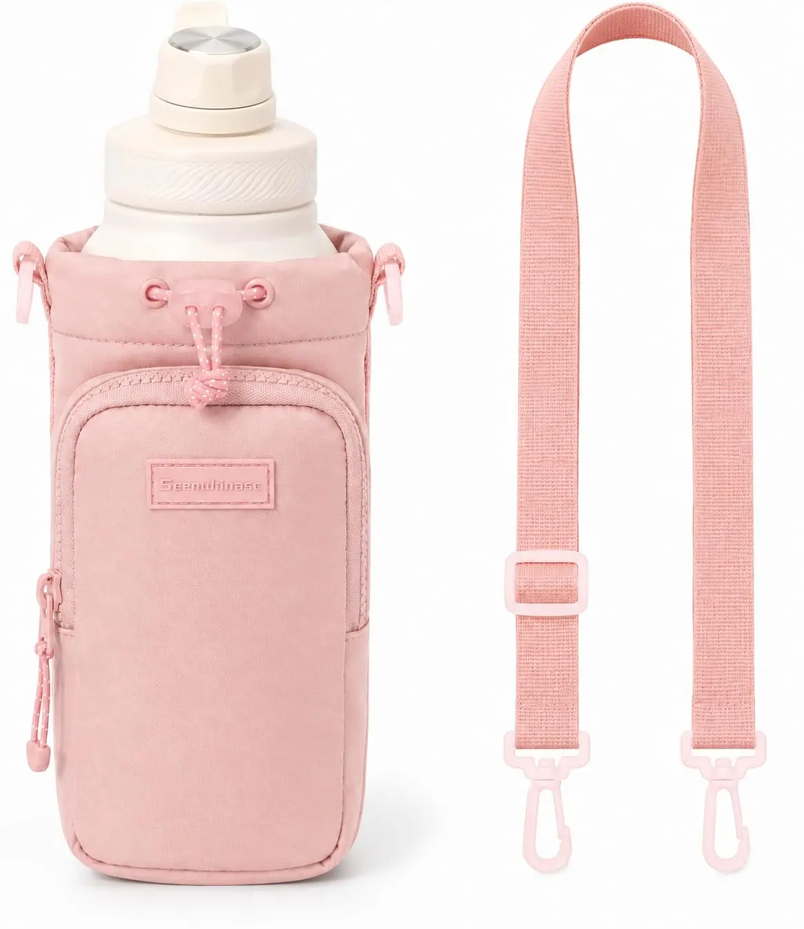 Bolsa Porta Garrafa Squeeze para Copo Térmico com Alça Ajustável tipo Shoulder Bag, Ideal para Garrafas de Água, Transporte Prático e Confortável para Uso Diário – Qualidade Premium LNMAX®
