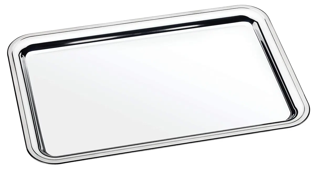 Tramontina 61712480 Bandeja Retangular Aço Inox, Prata, 491 X 331 mm