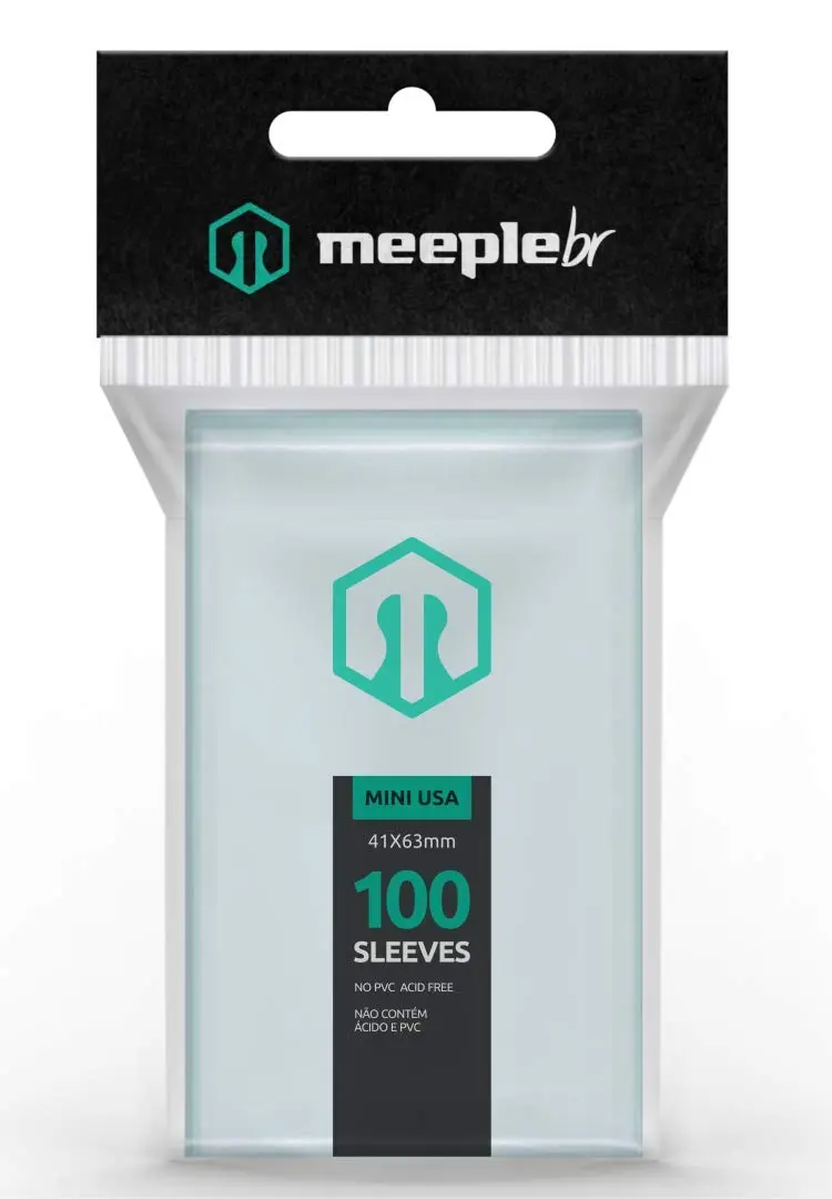 MeepleBR, Sleeves - MINI USA (41x63mm), TCG, Plástico para Proteção de Cartas