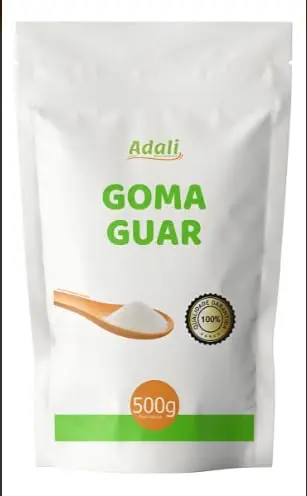 Goma Guar 500g Adali Insumo Confeitaria Espessante Pó Fino 100% Puro | Hidrocoloide vegetal de alta pureza que proporciona excelente viscosidade, cremosidade e retenção de umidade. - 1