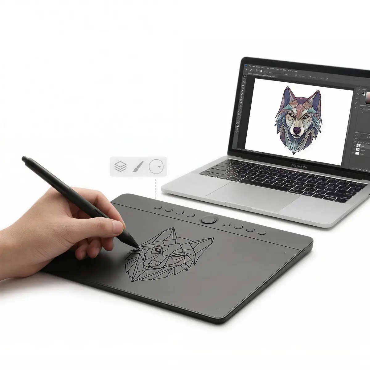 Mesa Digitalizadora 11,6", 254x152mm, 8192 Níveis de Pressão, USB, Caneta Sem Fio, Compatível com Windows e Mac
