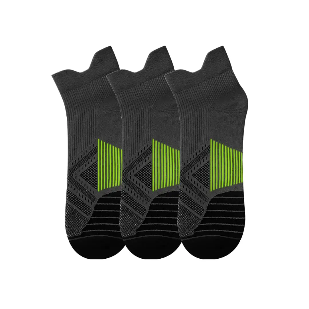 Kit 3 Meias AF Corrida Esportiva Poliamida Fina Antifricção Compressão Cano Curto - 1